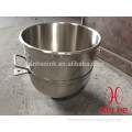 Commercial Kitchen use Stainless Steel Round Mixing Bowl with handle for food machine, knead dough and egg stirring